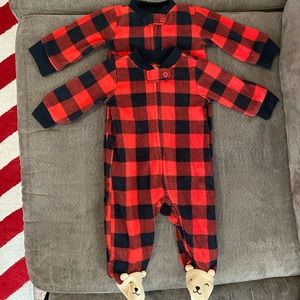 Carter’s Unisex Buffalo Check Pajamas 3M Twins